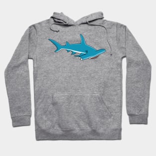 Hammerhead shark cartoon illustration Hoodie